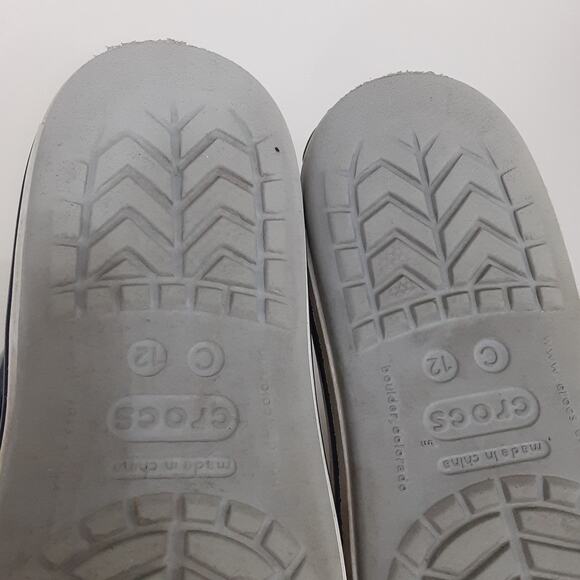 Crocs Bayaband Crocband Sandals Kids 12 Adjustable Hook & Loop Gray Blue Boys - Picture 9 of 9